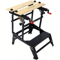Heavy-Duty Portable Foldable Workbench With Adjustable Jaws And Vertical Clamping For DIY And Woodworking Projects, Supports 550 Pounds