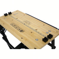 Heavy-Duty Portable Foldable Workbench With Adjustable Jaws And Vertical Clamping For DIY And Woodworking Projects, Supports 550 Pounds