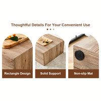 Light Wood Finish Modern MDF Coffee Table Stylish Durable Design 39.3x23.6x11.8 Inches