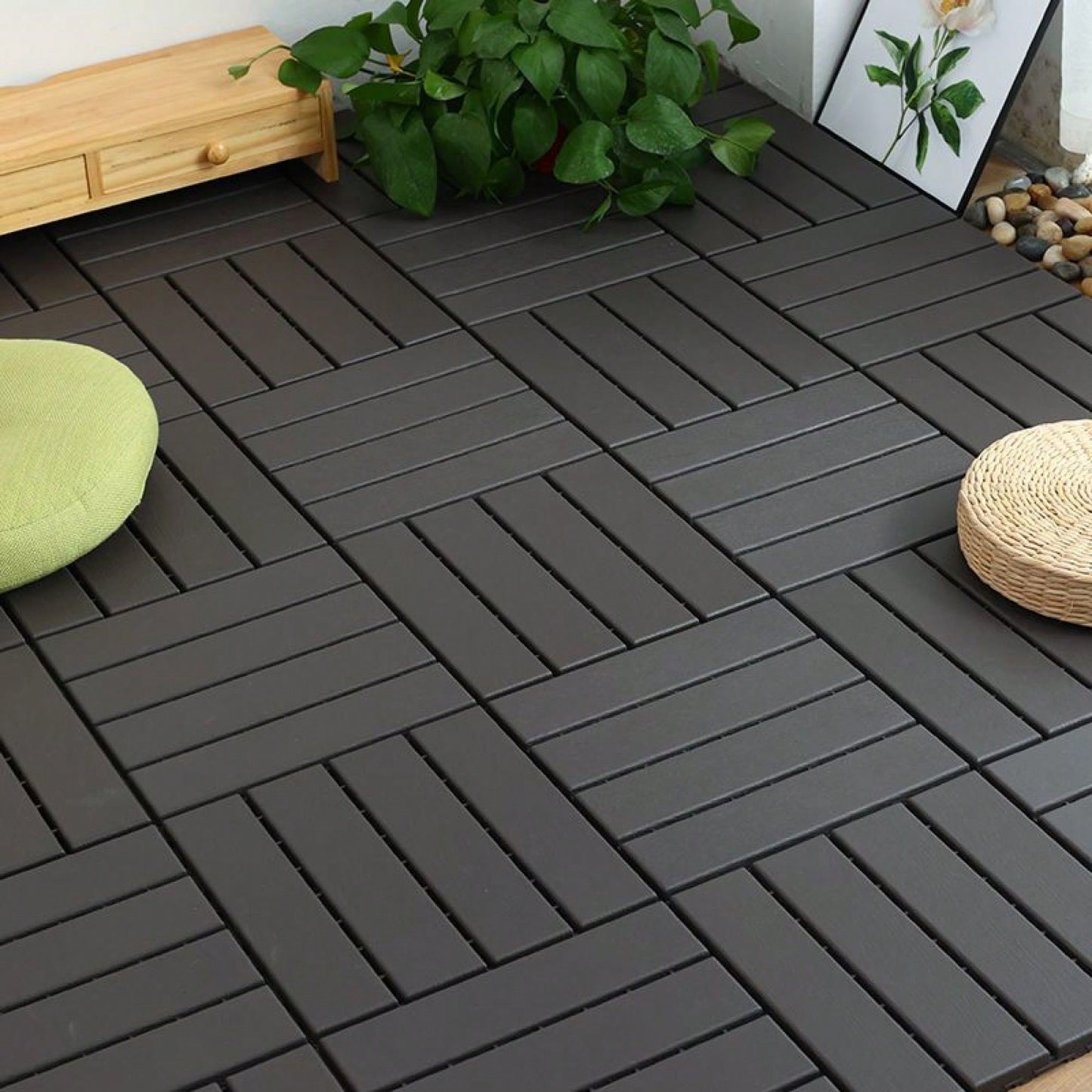 Waterproof Interlocking Deck Tiles 44 Pack 12x12 Outdoor Flooring for Poolside Balcony Backyard Easy Install High Load Capacity All-Weather