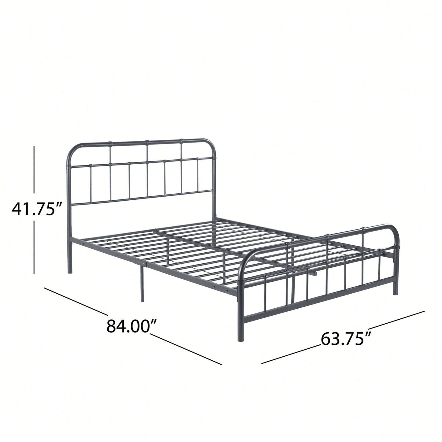 Stylish Queen Size Metal Bed Frame With Modern Design And Sturdy Support