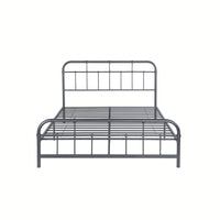 Stylish Queen Size Metal Bed Frame With Modern Design And Sturdy Support