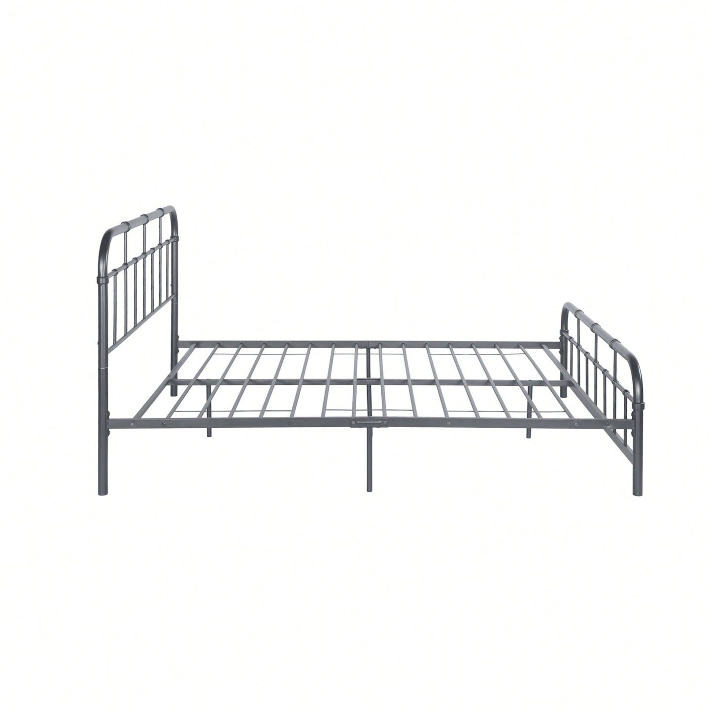 Stylish Queen Size Metal Bed Frame With Modern Design And Sturdy Support