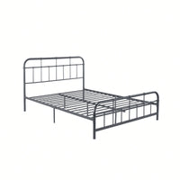 Stylish Queen Size Metal Bed Frame With Modern Design And Sturdy Support