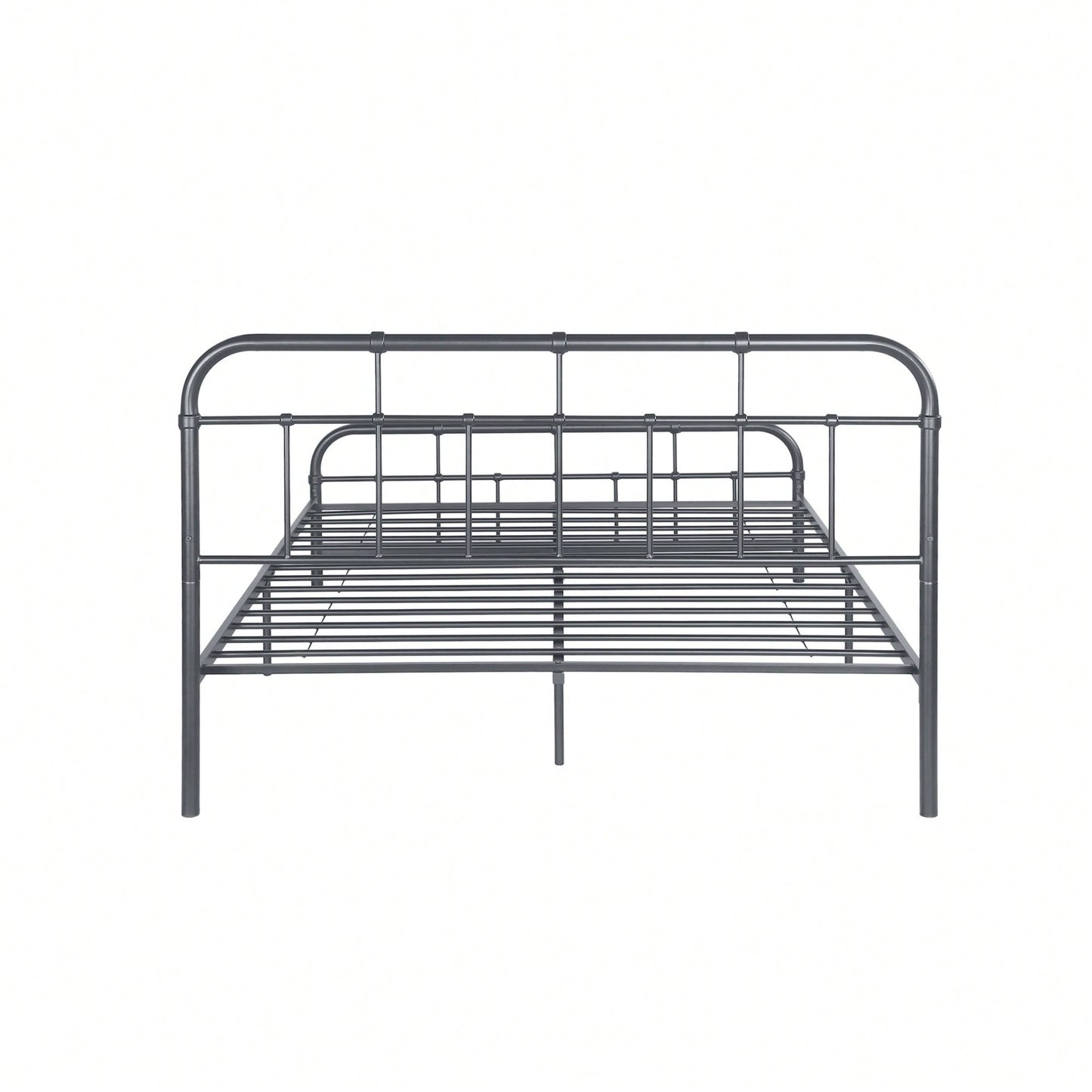 Stylish Queen Size Metal Bed Frame With Modern Design And Sturdy Support