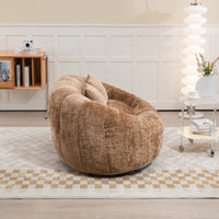 Durable High Back Bean Bag Sofa For Adults And Kids Comfortable Lounger Indoor Outdoor Accent Floor Chair Beige Chenille