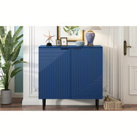 Modern Minimalist Side Cabinet With Adjustable Shelves And Geometric Door Design For Stylish Home Storage