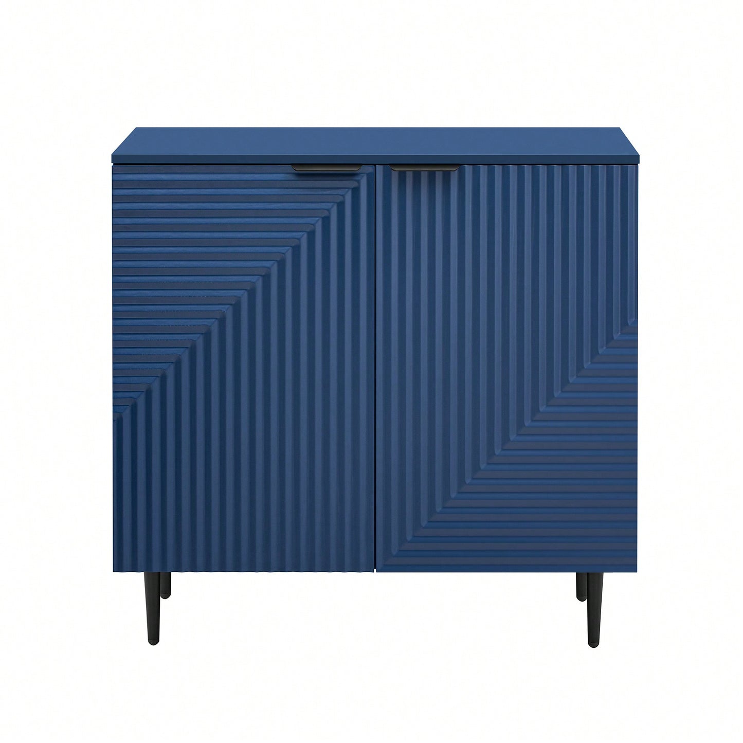 Modern Minimalist Side Cabinet With Adjustable Shelves And Geometric Door Design For Stylish Home Storage