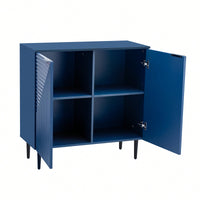 Modern Minimalist Side Cabinet With Adjustable Shelves And Geometric Door Design For Stylish Home Storage