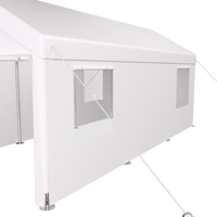 Heavy Duty Portable Carport Canopy 12x20 With Roll-Up Doors And Ventilated Windows For Car Truck Boat And Garden Tools Grey