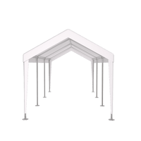 Heavy Duty Portable Carport Canopy 12x20 With Roll-Up Doors And Ventilated Windows For Car Truck Boat And Garden Tools Grey