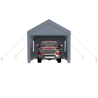 Heavy Duty Portable Carport Canopy 12x20 With Roll-Up Doors And Ventilated Windows For Car Truck Boat And Garden Tools Grey