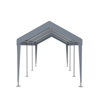Heavy Duty Portable Carport Canopy 12x20 With Roll-Up Doors And Ventilated Windows For Car Truck Boat And Garden Tools Grey