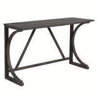 4-Piece Dark Gray Bar Table Set With Power Outlet And 3 Padded Stools For Dining Room Living Room Game Room