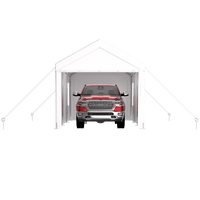 Heavy Duty Portable Carport Canopy 10x20 With Roll-Up Doors And Ventilated Windows For Cars Trucks Boats And Garden Tools Grey
