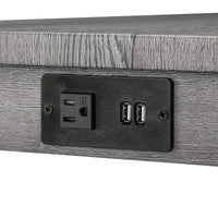 Industrial 4 Piece Bar Table Set With Power Outlet For Dining Room Living Room Game Room