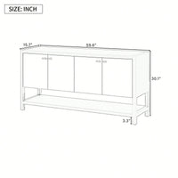 Stylish Functional Entryway Console Table With Spacious Storage Ideal For Study Entrance And Living Room Use