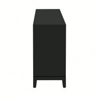 Sleek Vertical Line Design Storage Cabinet Sideboard Buffet For Study Entrance And Living Room