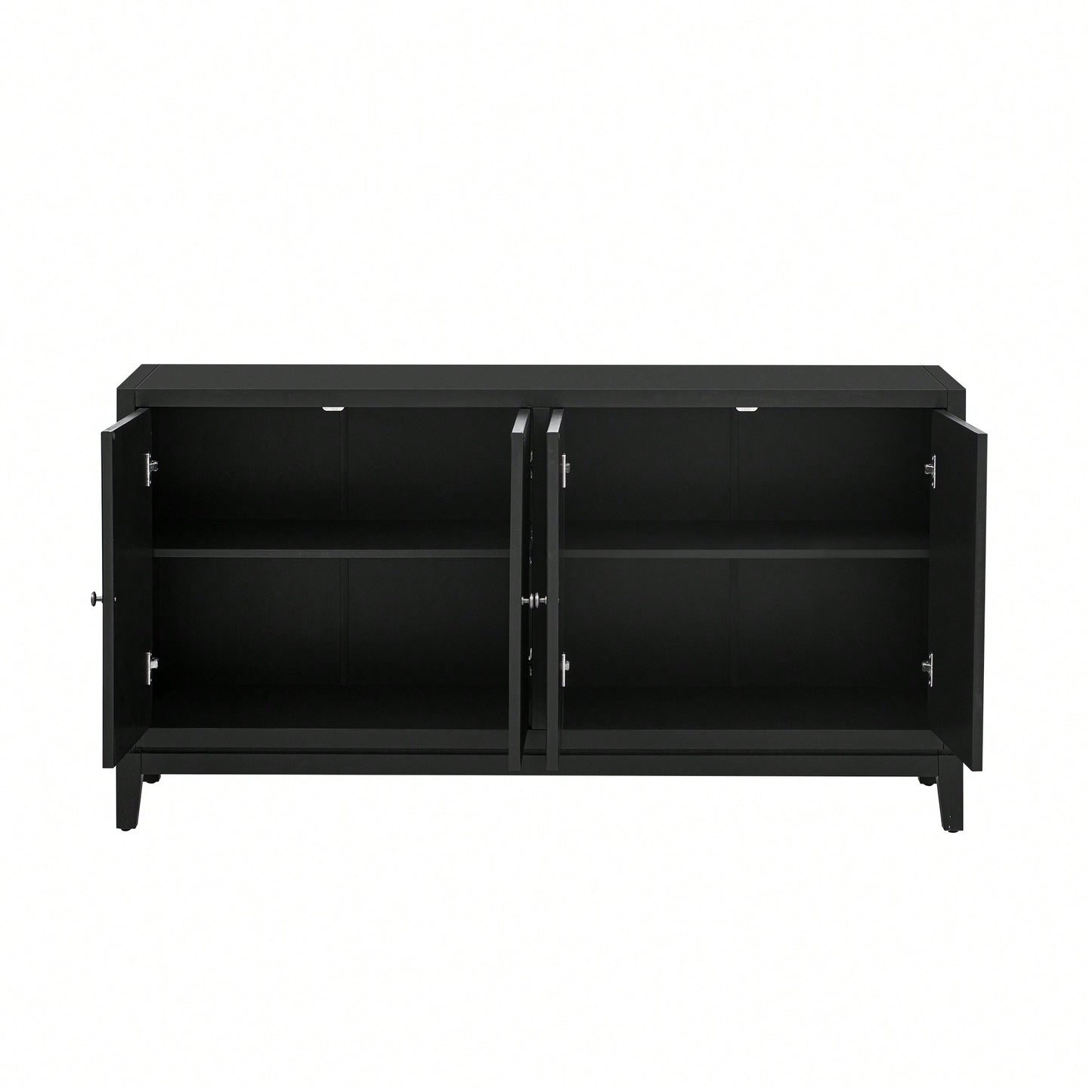 Sleek Vertical Line Design Storage Cabinet Sideboard Buffet For Study Entrance And Living Room