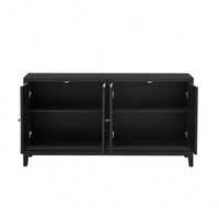 Sleek Vertical Line Design Storage Cabinet Sideboard Buffet For Study Entrance And Living Room