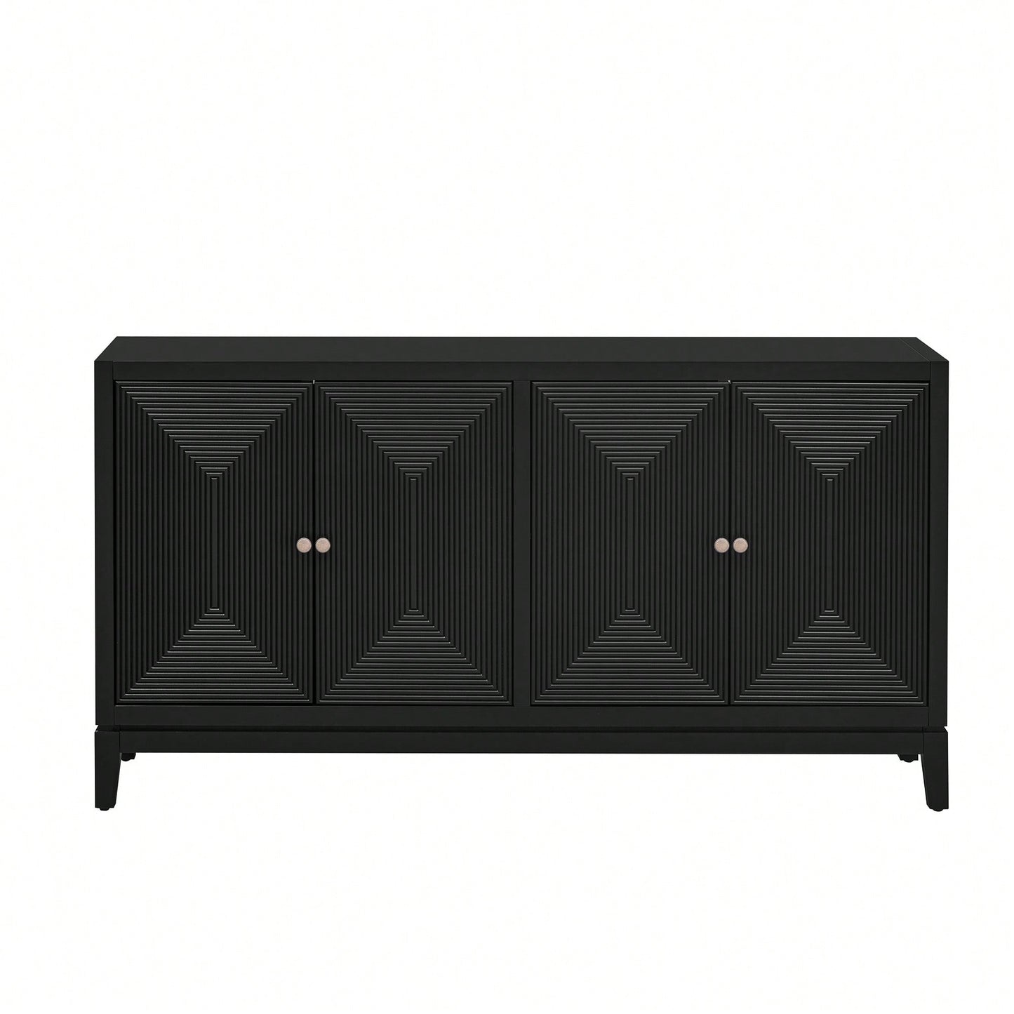 Sleek Vertical Line Design Storage Cabinet Sideboard Buffet For Study Entrance And Living Room