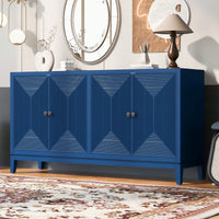 Sleek Vertical Line Design Storage Cabinet Sideboard Buffet For Study Entrance And Living Room