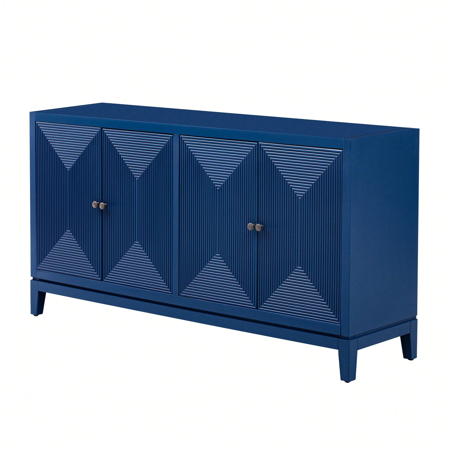 Sleek Vertical Line Design Storage Cabinet Sideboard Buffet For Study Entrance And Living Room