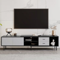 Spacious Modern TV Stand For 80 Inch TV With Dual Doors And Ample Storage For Living Room And Bedroom