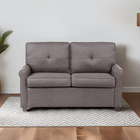 Chic Pull-Out Sofa Bed With Durable Woven Polyester Fabric And Sturdy Solid Wood Frame