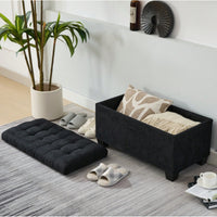 Versatile Storage Ottoman Bench With Legs For Living Room Bedroom Entryway 660 Lb Capacity 16 X 30 X 16.1 Inches