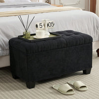 Versatile Storage Ottoman Bench With Legs For Living Room Bedroom Entryway 660 Lb Capacity 16 X 30 X 16.1 Inches