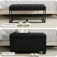 Versatile Storage Ottoman Bench With Legs For Living Room Bedroom Entryway 660 Lb Capacity 16 X 30 X 16.1 Inches