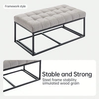 Versatile Storage Ottoman Bench With Legs For Living Room Bedroom Entryway 660 Lb Capacity 16 X 30 X 16.1 Inches