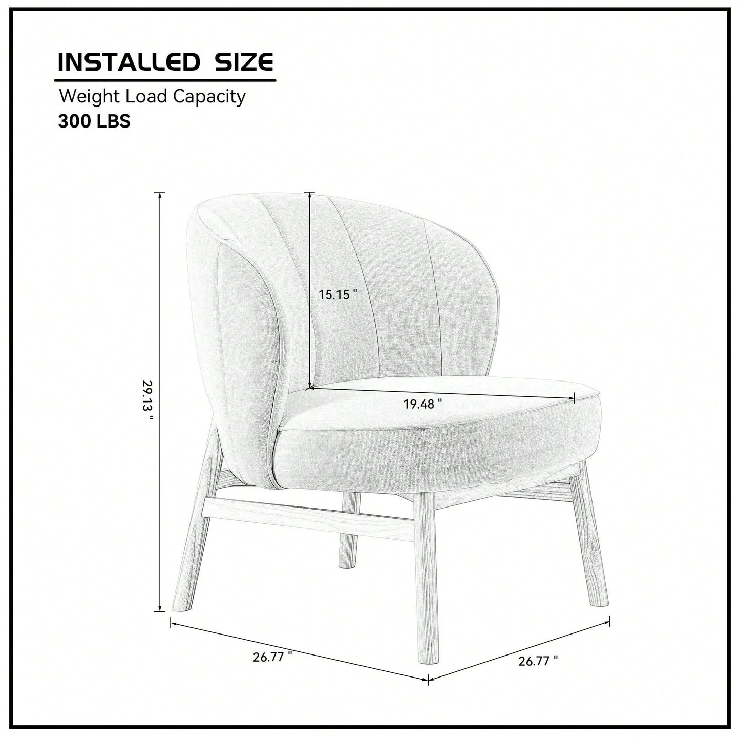 Modern Upholstered Lounge Shell Chair With Ash Wooden Frame For Living Room Coffee Shop Office