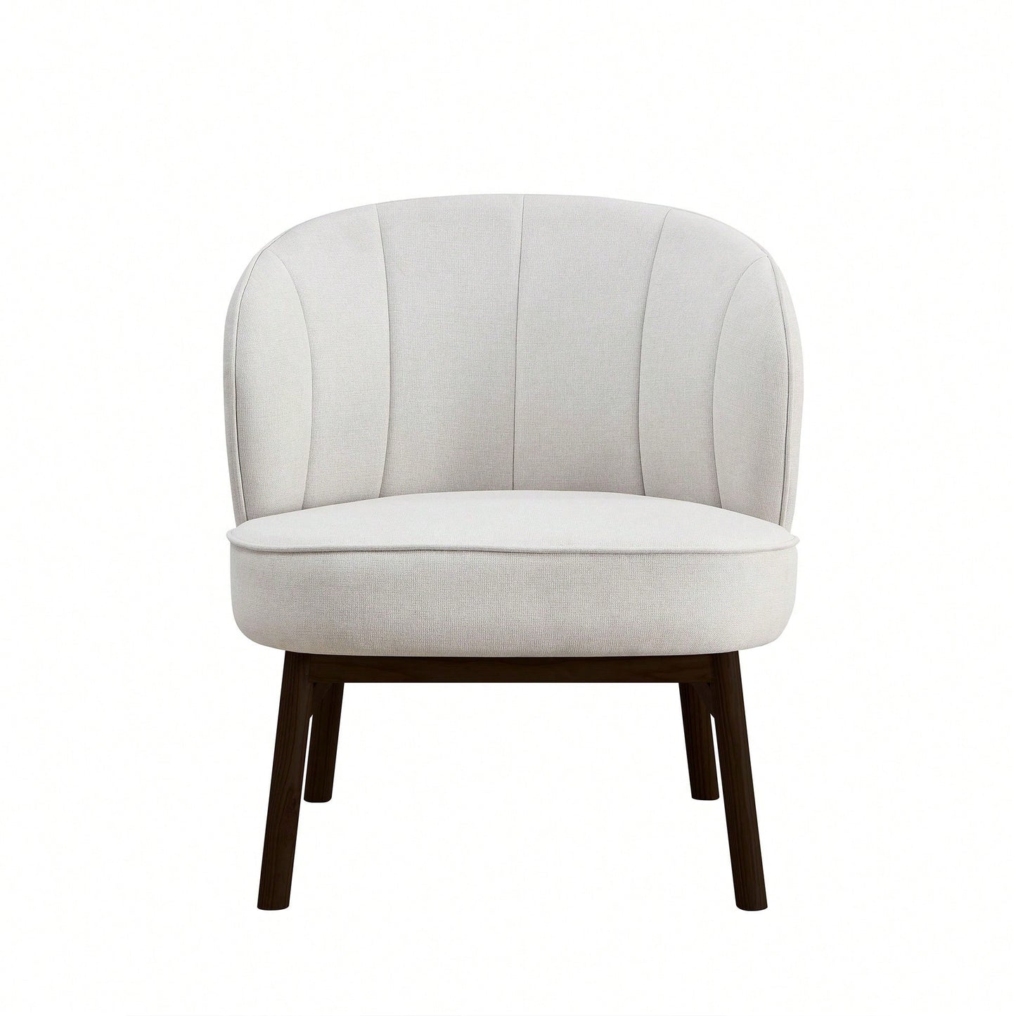 Modern Upholstered Lounge Shell Chair With Ash Wooden Frame For Living Room Coffee Shop Office