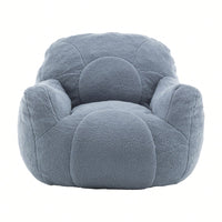 Cozy Memory Foam Bean Bag Chair For Dorm Living Room Fluffy Tufted Sofa With Soft Filling