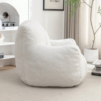 Cozy Memory Foam Bean Bag Chair For Dorm Living Room Fluffy Tufted Sofa With Soft Filling