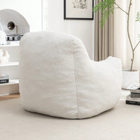 Cozy Memory Foam Bean Bag Chair For Dorm Living Room Fluffy Tufted Sofa With Soft Filling