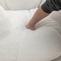 Cozy Memory Foam Bean Bag Chair For Dorm Living Room Fluffy Tufted Sofa With Soft Filling