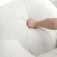 Cozy Memory Foam Bean Bag Chair For Dorm Living Room Fluffy Tufted Sofa With Soft Filling