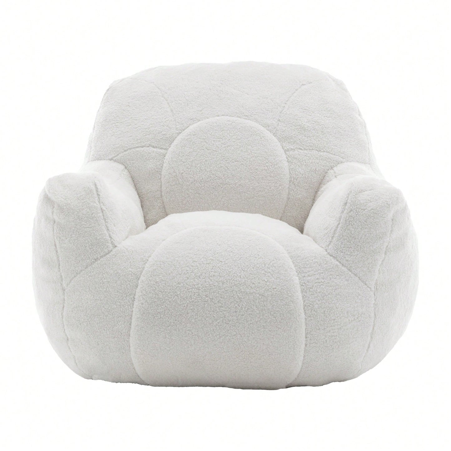 Cozy Memory Foam Bean Bag Chair For Dorm Living Room Fluffy Tufted Sofa With Soft Filling