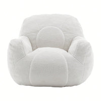 Cozy Memory Foam Bean Bag Chair For Dorm Living Room Fluffy Tufted Sofa With Soft Filling