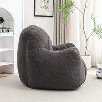 Cozy Memory Foam Bean Bag Chair For Dorm Living Room Fluffy Tufted Sofa With Soft Filling