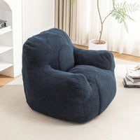 Cozy Memory Foam Bean Bag Chair For Dorm Living Room Fluffy Tufted Sofa With Soft Filling