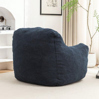 Cozy Memory Foam Bean Bag Chair For Dorm Living Room Fluffy Tufted Sofa With Soft Filling