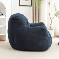 Cozy Memory Foam Bean Bag Chair For Dorm Living Room Fluffy Tufted Sofa With Soft Filling