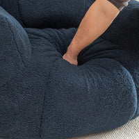 Cozy Memory Foam Bean Bag Chair For Dorm Living Room Fluffy Tufted Sofa With Soft Filling