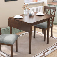 Extendable 29 To 45 Inch Dining Table For 4 With Rubberwood Legs Space-Saving Folding Kitchen Table For Small Spaces Living,Dining Room