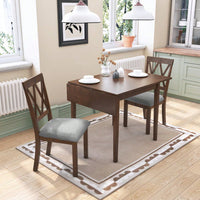 Extendable 29 To 45 Inch Dining Table For 4 With Rubberwood Legs Space-Saving Folding Kitchen Table For Small Spaces Living,Dining Room