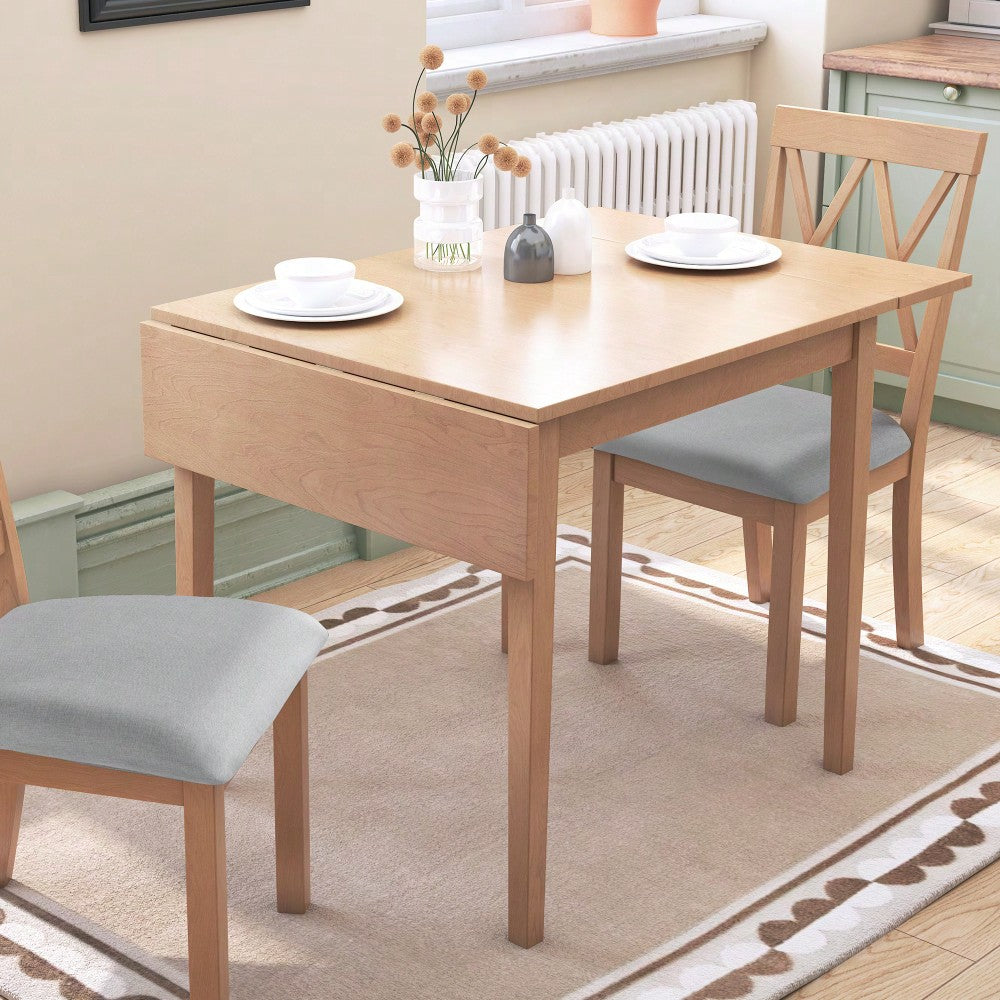 Extendable 29 To 45 Inch Dining Table For 4 With Rubberwood Legs Space-Saving Folding Kitchen Table For Small Spaces Living,Dining Room